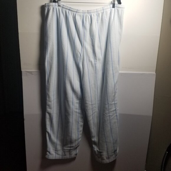 Eileen West Pastel Blue Lace Trim Cottagecore Women's Flannel Pajamas Sz 2X - Picture 9 of 11